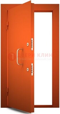 Оранжевая стальная бронированная дверь с нитроэмалью ДБ-2 в Рузе