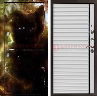 Стальная дверь с фотопечатью космоса ДФ-14 в Рузе