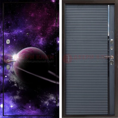 Металлическая дверь с фотопечатью Сатурна ДФ-20 в Рузе