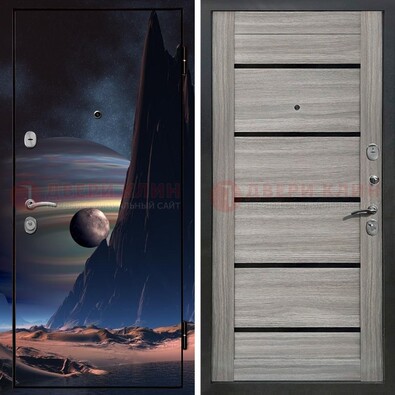 Стальная дверь с фотопечатью космоса ДФ-49 в Рузе