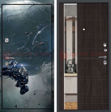 Железная дверь с фотопечатью космической фантастики ДФ-51 в Рузе