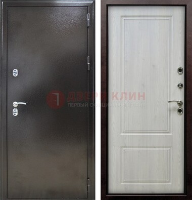 Коричневая железная дверь с МДФ ДМ-170 в Рузе