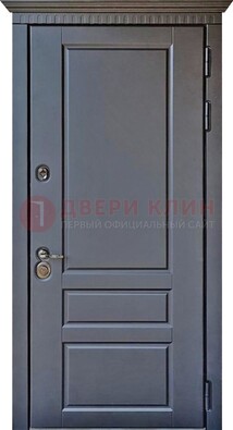 Тёмная входная дверь для коттеджа с МДФ ДМ-528 в Рузе