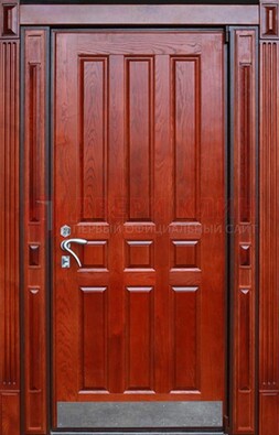 Красная входная дверь для улицы с МДФ ДМ-532 в Рузе