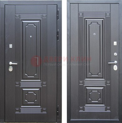 Декоративная серая металлическая дверь с МДФ ДМ-57 в Рузе