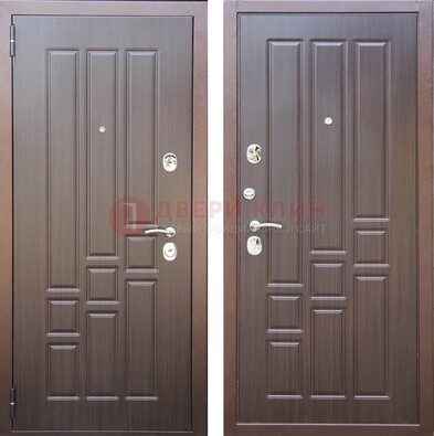 Теплая металлическая дверь с МДФ с двух сторон ДМ-80 в Гатчине