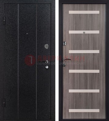 Черная стальная дверь с порошковым окрасом ДП-199 в Рузе