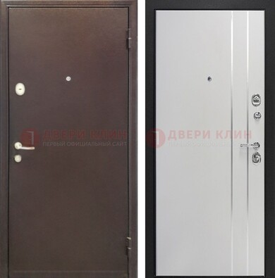 Входная дверь с порошковым покрытием с МДФ с молдингами ДП-232 в Рузе