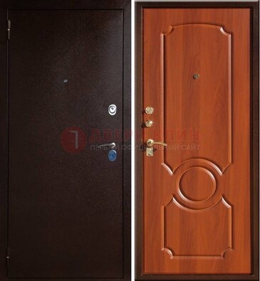 Темная железная дверь с порошковым напылением ДП-46 в Рузе