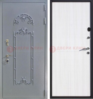 Черная входная дверь с порошковым покрытием ДП-67 в Рузе