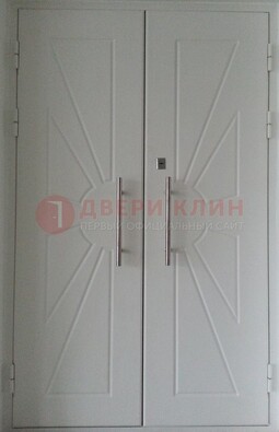 Парадная двухстворчатая дверь с фрезерованным МДФ ДПР-14 в Рузе