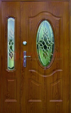 Парадная дверь со стеклянными вставками ДПР-73 для дома в Рузе