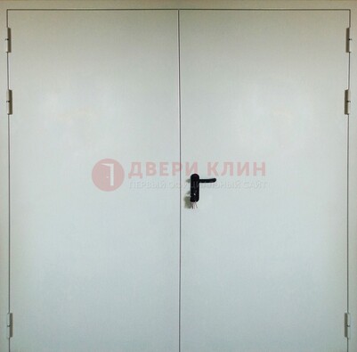 Белая металлическая техническая дверь ДТ-8 в Рузе