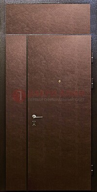 Тамбурная дверь с верхней фрамугой с винилискожей ДТМ-7 в Рузе