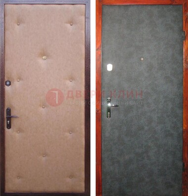 Светлая металлическая дверь с винилискожей ДВ-5 в Рузе