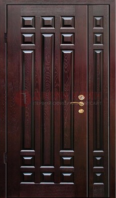 Коричневая металлическая дверь с виноритом ДВТ-20 в Рузе