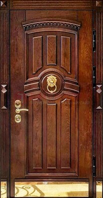 Входная дверь с виноритом в коричневом цвете ДВТ-236 в Рузе