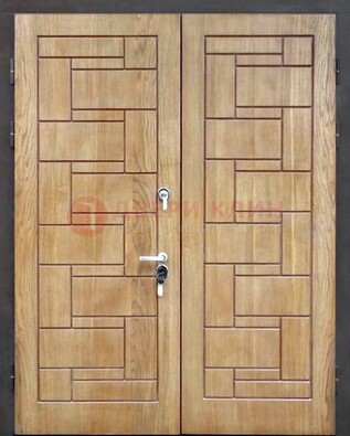 Светло-коричневая стальная дверь с виноритом ДВТ-245 в Рузе