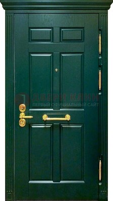 Классическая зеленая дверь с виноритом на улицу ДВТ-248 в Рузе