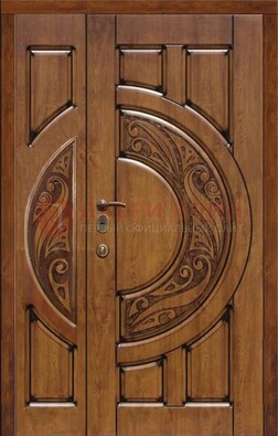 Коричневая входная дверь с виноритом ДВТ-5 в Рузе