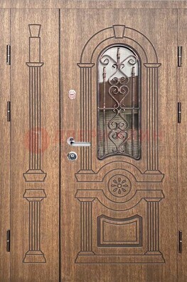 Железная классическая дверь с терморазрывом и рисунком ДВТ-77 в Рузе